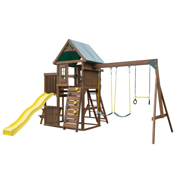 SwingnSlide Chesapeake Wood Complete Swing Set & Reviews Wayfair